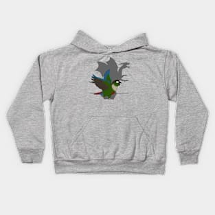 Green Cheekd Conure dragon shadow Kids Hoodie